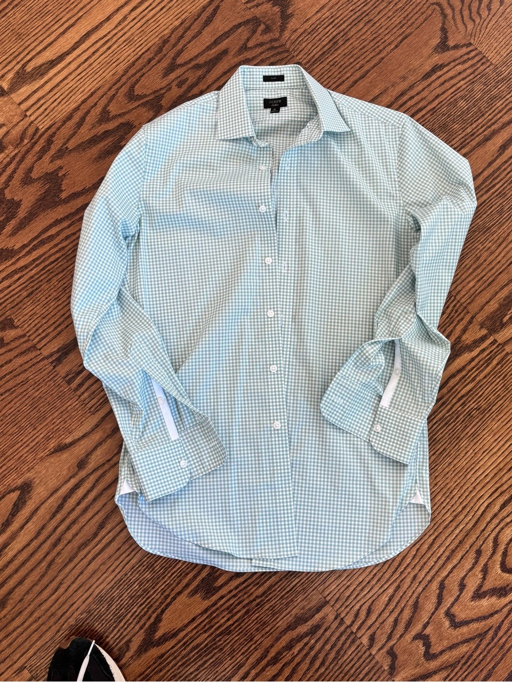 J. Crew Light Mint Gingham Men's Dress Shirt